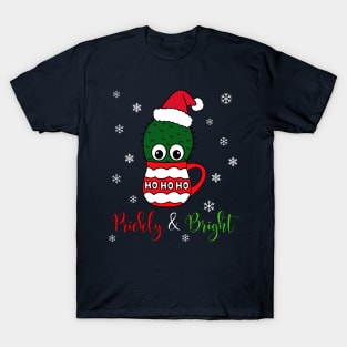 Prickly And Bright - Cactus With A Santa Hat In A Christmas Mug T-Shirt